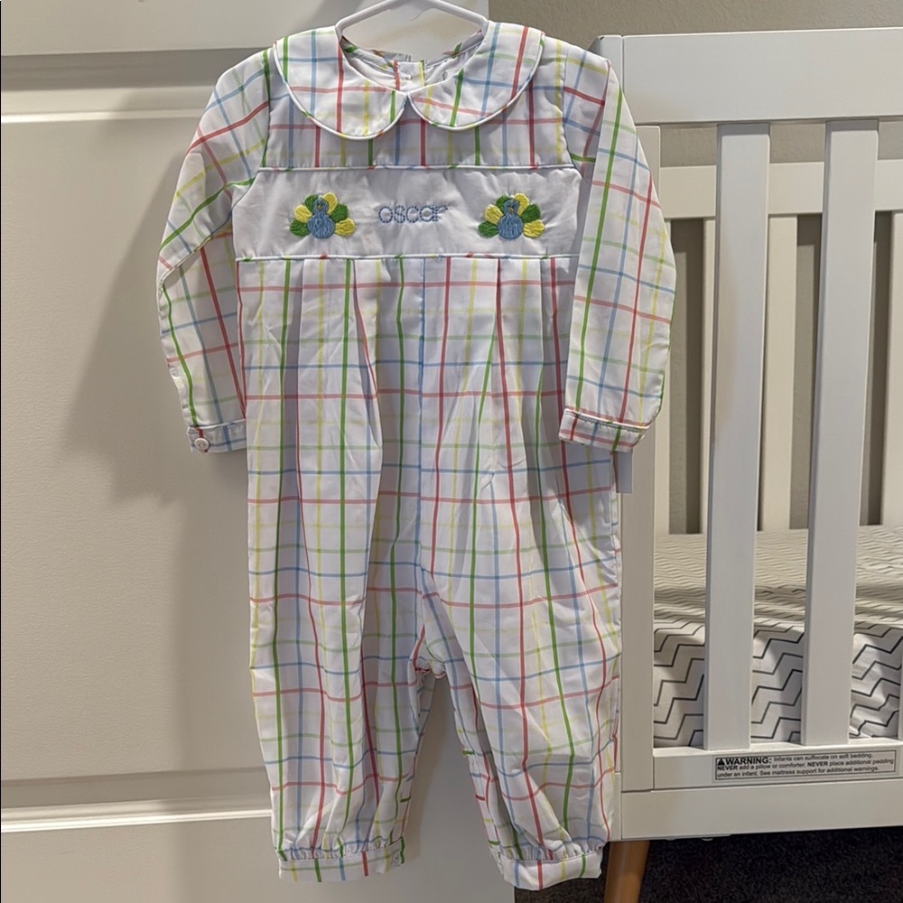 Colorful Plaid Kids One Piece